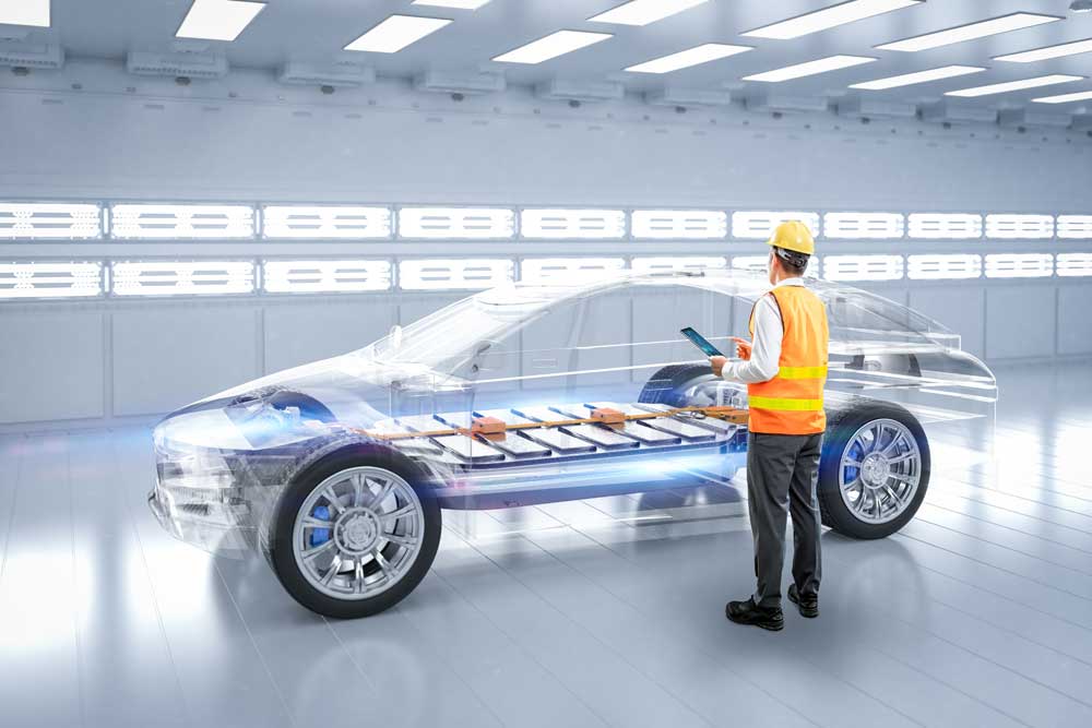 Elektrische auto lithium ion